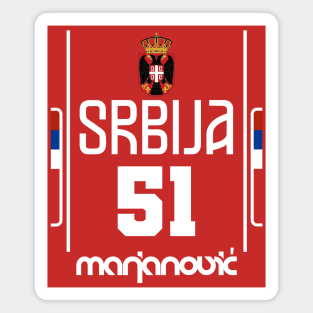 Boban Marjanovic Retro Serbia Euro Basketball Fan Art Magnet